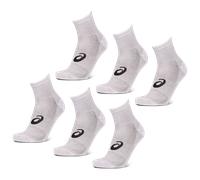 Asics 6 Pack Quarter Sock Unisexe - Chaussettes, Blanc - Taille 43 - 46 - Coton White 43 - 46