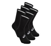 ASICS 6PPK Crew Chaussettes de running Unisex-noir, Taille 39-42