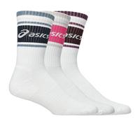 ASICS Aeg 3 Pack Logo Crew Sock Dark Aubergine / Bubblegum / Midnight unisex size M