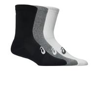 ASICS Chaussettes Crew Lot de 3 Modèle 2026 Mixte Noir/Blanc/Gris Taille 43-46