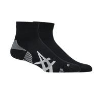 Asics Chaussettes de running Quarter modèle 2026 rembourrées – Lot de 2 Mixte Noir 43-46