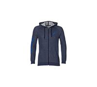 asics Big Asics Fz Hoodie, Sweatshirt à Capuche pour des Hommes, Peacoat Heather/Asics Blue, S