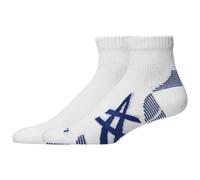 Asics Chaussettes AEG Cushioned Run Quarter Pack de 2 Blanc/Bleu Taille L