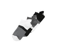 ASICS Chaussettes de sport gris / noir / blanc, Taille L