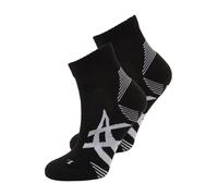 Chaussettes Asics AEG 2 Pack Cushioned Run Quarter Noir Blanc, Taille L