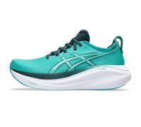 Asics Chaussures de Course Gel-Nimbus 27 pour Homme, Bleu Sarcelle/Vert Saxon, 45 EU