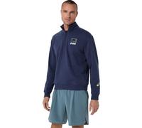 ASICS Court Core Graphic Half Zip Sweater Bleu Marine L