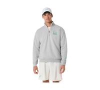 ASICS Court Core Graphic Half Zip Sweatshirt Heather Grey hommes size M