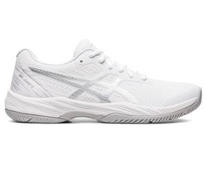 ASICS Femme Gel-Game 9 Sneaker, Blanc/Argent Pur, 44.5 EU