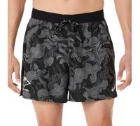ASICS Short de running Fujitrail AOP 5in – Noir/Gris – Taille L