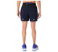 Asics - Fujitrail All Over Print 5In Midnight Cobalt Burst Cream - M - Short de trail