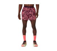 ASICS Fujitrail All Over Print 5in Short Blazing Coral / Dark Aubergine hommes size XS