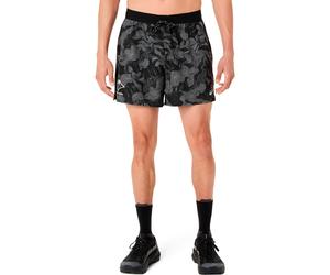 ASICS Fujitrail AOP 5in Short de running Hommes - noir, gris, Taille XXL