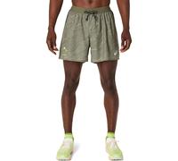 ASICS Fujitrail AOP 5in Short De Running Hommes - Vert, Taille M