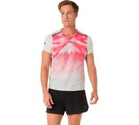 ASICS Fujitrail Elite Graphic Maillot de course - crème, corail, Taille L