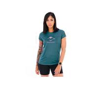 T-shirt ASICS Fujitrail Logo manches courtes bleu femme - XS