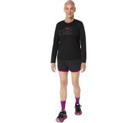 Asics Fujitrail Logo Long Sleeve Top Femme Noir - Maillots de running femmes L