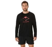 ASICS Fujitrail Logo Haut Manches Longues Hommes - Noir , Orange, Taille S