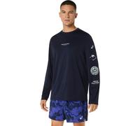 Asics T-shirt manches longues Fujitrail Logo Bleu XL Homme