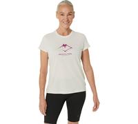 Asics Fujitrail Logo Short Sleeve Top Femme Beige - Tee-shirts de running femmes M