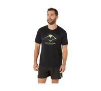 ASICS Fujitrail Logo Ss Top P. Black / Graphic Grey / Safety Yellow hommes size 2XL