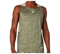 Asics - Fujitrail Singlet - T-shirt de running - L - mantle green / khaki