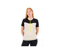 T-shirt ASICS Fujitrail Half Zip manche courte blanc noir vert fluo femme - L