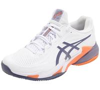 ASICS Homme Court FF 3 Clay Sneaker, Blanc/Violet GRISÂTRE, 43.5 EU