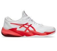 ASICS Homme Court FF 3 Novak Sneaker, Blanc/Rouge ÉLECTRIQUE, 44 EU
