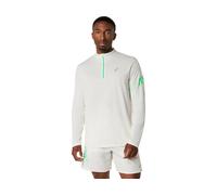 ASICS Icon Ls 1/2 Zip Top Cream / Vital Green hommes size XL