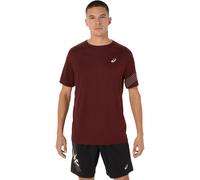 ASICS Icon Tee Maillot De Course Hommes - Rouge Vin, Taille XL