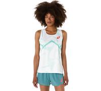 Asics LIGHT KNIT SINGLET Femme Blanc - Débardeurs de running femmes M