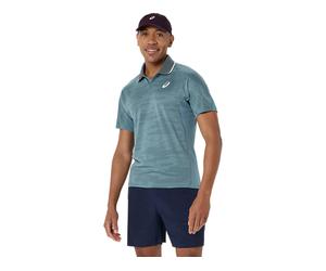 ASICS Match Jacquard Polo Ss Top Foggy Teal hommes size M