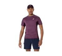 ASICS Match Jacquard Ss Top Dark Aubergine hommes size XS
