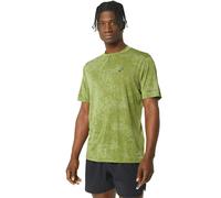 T-shirt ASICS Metarun Pattern Half Zip manche courte vert - S