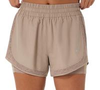 Asics Nagino Run 2-en-1 Short Femmes M Beige
