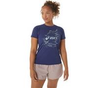 Asics Nagino Graphic Run Ss Top Indigo Blue Taille: XS | Hauts de sport Outlet | Femme | Bleu