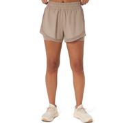 Asics Nagino Run 2-en-1 Short Femmes S Beige
