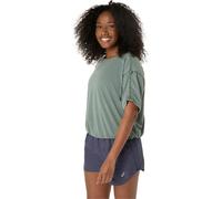 T-shirt ASICS Nagino Run Adjustable manches courtes vert olive femme - S