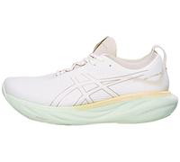 Asics - Nimbus 25, Chaussures de Course pour Femme, Noir, 13, Crème Fauve, 13