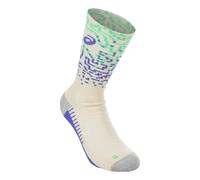 Asics Chaussettes Performance Run Crew – Unisexe de running – Blanc/Vert/Violet – Taille 35-38