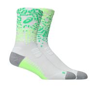 ASICS Performance Run Crew Chaussettes de running Unisex-blanc, vert clair, Taille 43-46