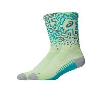 ASICS Chaussettes de course Performance Crew 43-46 Jaune/Vert
