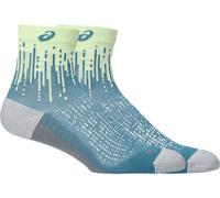 ASICS Performance Run Quarter Sock Illuminate Yellow / Foggy Teal unisex size M