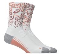 Chaussettes asics performance run crew blanc rose