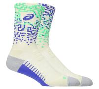 Asics Chaussettes running Performance Run Crew Unisexe EU 47-49 Ivoire/Cobalt Burst/Vital Green