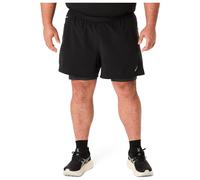 ASICS Road 2in1 5in Short de running Hommes-noir, gris foncé, Taille XL