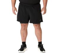 Short 2 en 1 asics road 5in noir homme