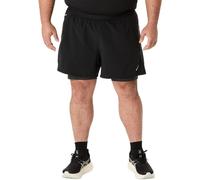 ASICS Road 2in1 5in Short de running Hommes-noir, gris foncé, Taille XL