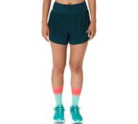 Asics ROAD 3.5IN SHORT Femme Vert - Shorts et cuissards standards de running femmes XS